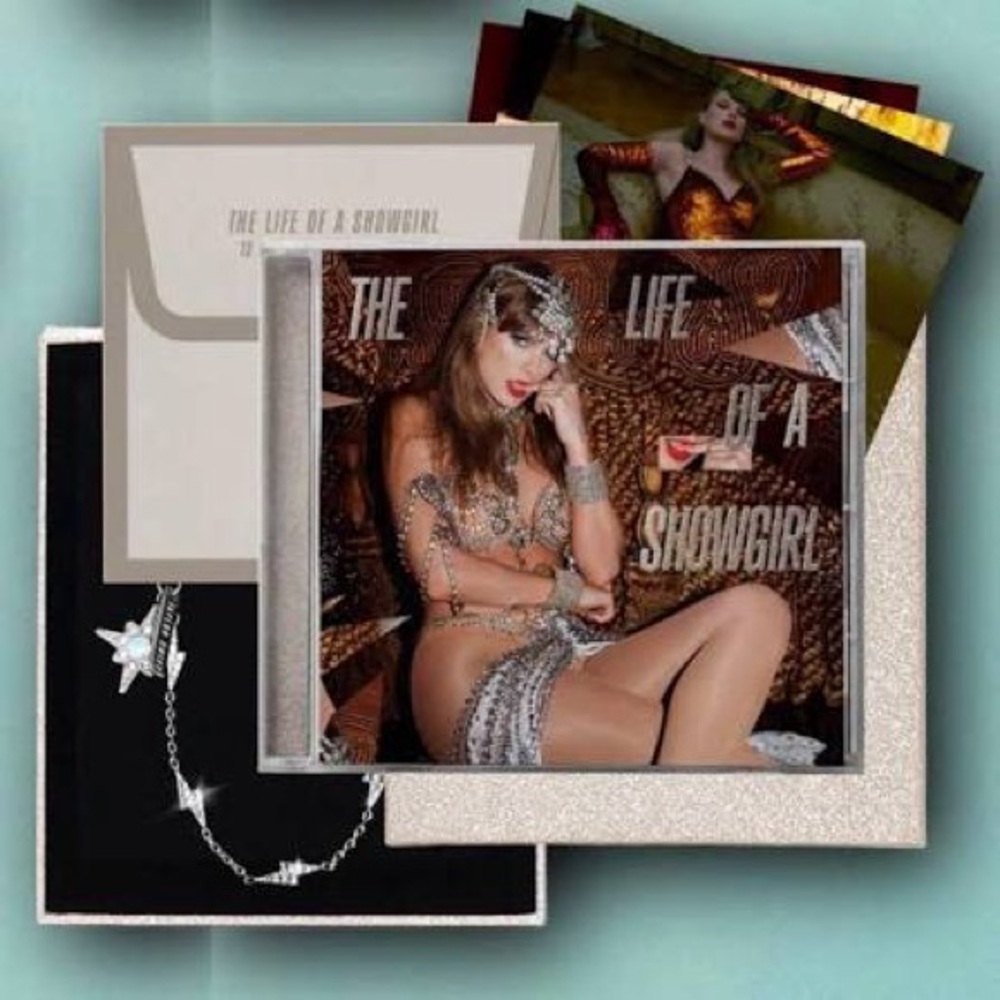 Taylor Swift CD Cover - Teal, Black, Brown, Silver